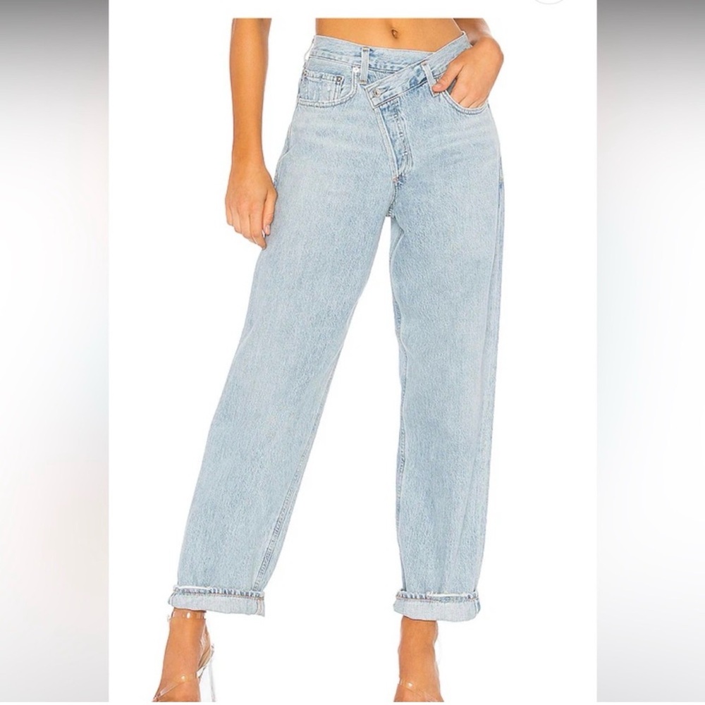 Agolde Light Wash Boyfriend Jeans